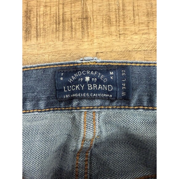 Lucky Brand Jeans Mens 34x32 (Fits 34x31) Blue 221 Original Straight Leg Denim - Picture 6 of 15
